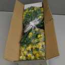 Artificial Flowers for Outdoors, 12 Bundles UV Resistant Realistic Faux Plants for Outside Porch Planter, Spring Summer Home Garden Decoration, Yellow
