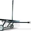 Agri-Fab 45-0295 48in Tow Behind Lawn Dethatcher,24 Durable Spring Steel Tines Lawn dethatcher, Designed to pull behind Lawn and Garden Tractors, Black