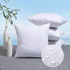 MIULEE Pack of 4 18x18 Outdoor Pillow Inserts, Water-Resistant Throw Pillow Inserts Decorative Premium Square Pillow Stuffer Sham for Porch Swing Couch Sofa Cushion Patio Furniture : Home & Kitchen