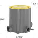 Non-Metallic Floor Box for Concrete Pour, with 3/4 and 1 in. Hubs