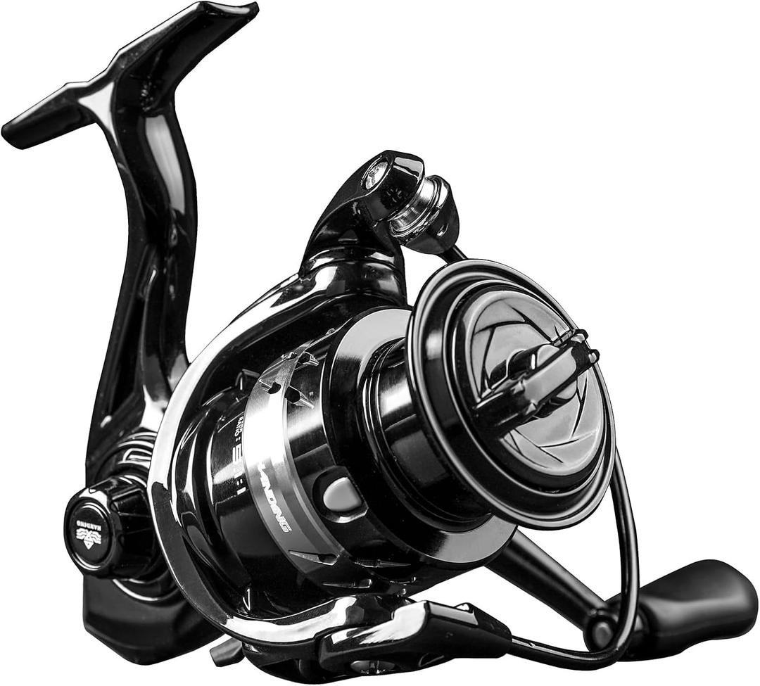 LITE II Spinning Reels Freshwater Spinning Fishing Reels 14.33 Lbs Max Drag Ultra Smooth 5.2:1 Gear Ratio Aluminum Spool 3+1 BB Handle Interchangeable