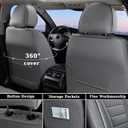 Coverado Front Seat Covers, Car Seat Cover, Gray Seat Covers for Cars, Car Seat Protector, 2PCS Waterproof Faux Leather Car Seat Cushion, Luxury Seat Cushions, Auto Seat Covers Fit for Most Vehicles