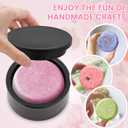 2.5inch Round Soap Shampoo Bar Mold, 3D Plastic Solid Bath Bomb Shower Steamer Press Molds for Making Shampoo Bars, Shower Steamers, Soaps, Bath Bombs, DIY Making Supplies (Round)
