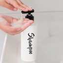 16.9oz Shampoo Dispenser for Shower Wall 3 Chamber, Drill Free Shampoo and Conditioner Dispenser Wall Mounted Shower Soap Dispenser Shampoo Bottles for Home Bathroom Hotel Commercial Use White (White With Shelf)