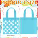 Locmeo 48 Pcs Cartoon Party Favor Bags Cartoon Birthday Party Decorations Blue Sky White Clouds and Cow Print Candy Gift Treat Goodie Bags for Baby Shower Bachelorette Supplies Decoration