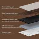Brown Peel and Stick Floor Tile 36-Pack 54 Sq.Ft Luxury Thicken Vinyl Wood Plank Self Adhesive Waterproof DIY Flooring for Bedroom Bathroom Living Room