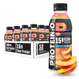 Protein2o 15g Whey Protein Infused Water, Peach Mango, 16.9 Oz Bottle (Pack of 12) (EXP 09/27/27)