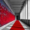 EZLucky Red Carpet Runner for Party, 2.6X15 ft, 130 GSM Felt Non-Woven Fabric, Hollywood Red Carpet for Event, Aisle Runner for Wedding Ceremony, Movie Theme Party Decorations, Red Runway Rug for Prom