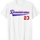 Dominicano Flag RD Dominican Republic Baseball Jersey T-Shirt Medium