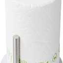 Brushed Nickel Paper Towel Holder,Stainless Steel Paper Towel Holder for Kitchen Roll Organize, Standard or Jumbo-Sized Roll Paper, Countertop Roll Dispenser with Marble Base