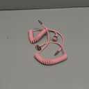 USB A to USB C Cable 90 Degree , 2Pack 3ft Coiled USB Type C Cable for Car, USB-C Fast Charging Cable Compatible with iPhone 17/16/15/Sam sung Galaxy S20 S10 S9 S8 Plus and More USB C Devices-Pink