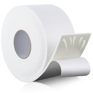 Buryeah 1/8" x 4" x 2.5 Yard Foam Adhesive Cast Padding Medical Foam with Adhesive Back for Sports Injured Areas, Ball of Foot Cushion, Blister Pads, Foot Pain, Splints and Pad (White)
