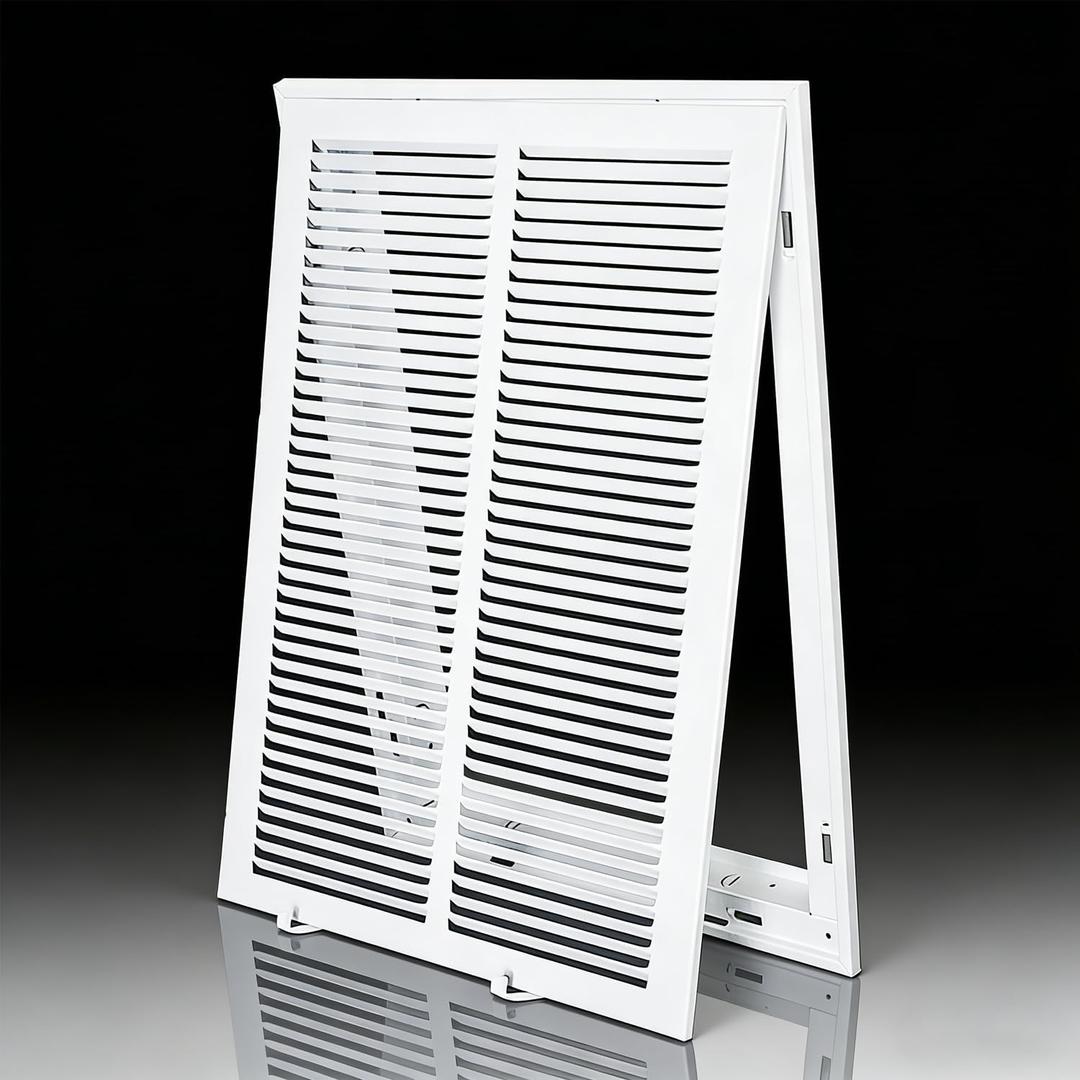 Steel Return Air Filter Grille,Return Vent Cover for Wall or Ceiling [Duct Opening Size] Removable Face/Door for 1 Inch Filters (14"W x 20"H Duct Opening)