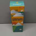 CIVAGO 24 oz Insulated Water Bottle With Straw, Stainless Steel Sports Water Flask Cup with 3 Lids (Straw, Spout and Handle Lid), Double Walled Travel Thermal Canteen Mug, Dark Night (Classic Deep Cyan)