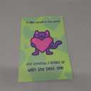 3 x Funny Valentines Day Card,Valentines Day Cards Gifts for Him Her,Valentines Day Card for Husband Wife Boyfriend Girlfriend Fiance Fiancee Men Women with Cute Cat Holding Heart Design