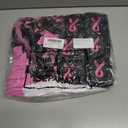 Jiuguva Breast Cancer Awareness Socks Wristbands Set Camo Pink Ribbon Crew Socks (kids sizes) Black Wristbands for Sports