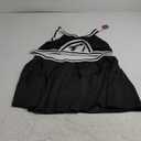 Avidlove Lingerie for Women Sexy Mini Skirt Cheerleader Costume Hollow Crop Top Y2K Pleated Skirts Set Cosplay Rave Outfit (XX-Large, Black)