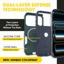 OtterBox iPhone 17 Pro (Only) Commuter Series Case Built-in MagSafe Thin, Dual-Layer, Pocket-Friendly, Port Cover Saltwater Breeze (Sage/Blue)