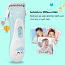 Baby Hair Clippers, Ceramic Blade Electric Kids Hair Trimmer, Ultra-Quiet Cordless Rechargeable Waterproof Haircut Kit for Kids & Adult