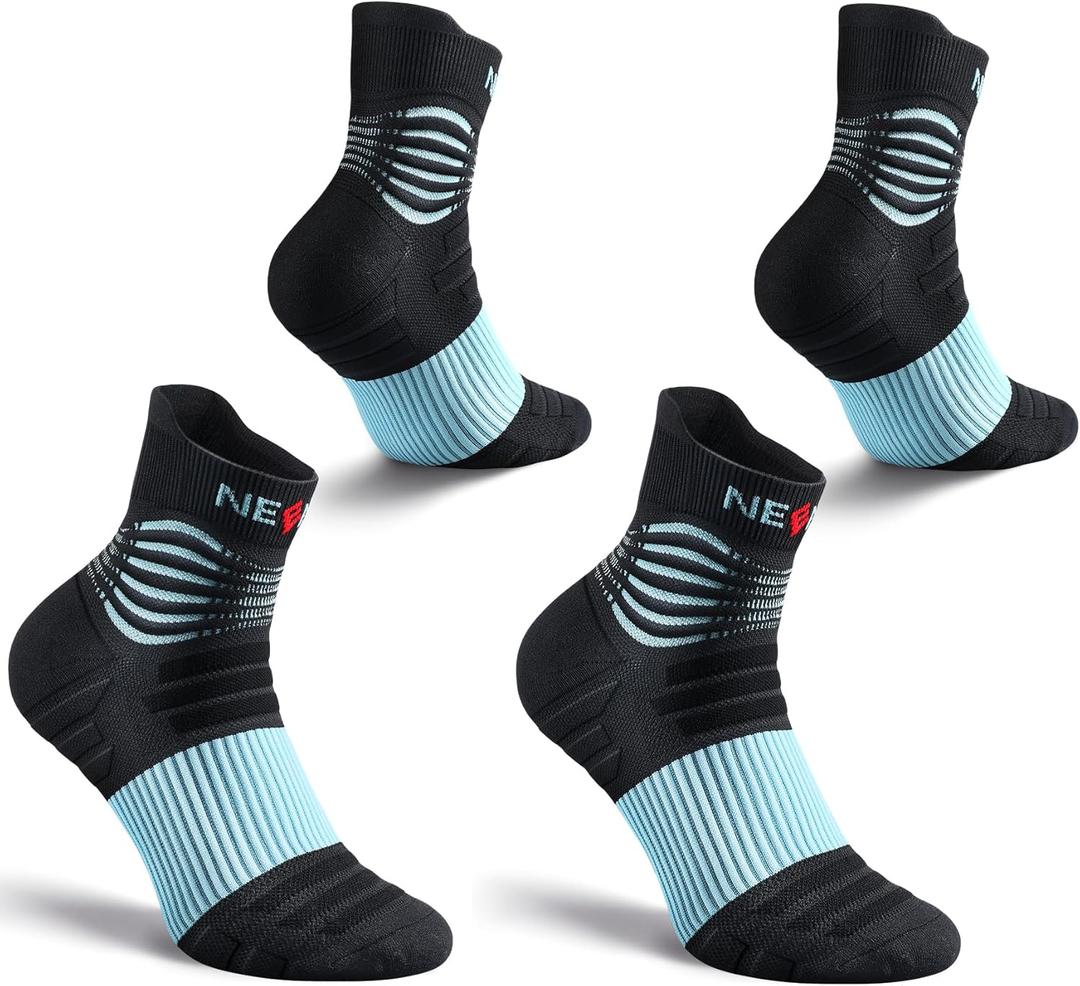 NEENCA Medical Compression Socks for Women & Men Circulation2 Pairs, Ankle Compression Stockings for Pain Relief, Plantar Fasciitis, Swelling, Running, Nurses, Travel, Pregnancy, Flying. 20-30 mmHg (Medium)
