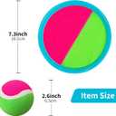 Beach Games, Outdoor Toys for Kids Ages 4-8, Toss and Catch Ball Set, with 4 Paddles 3 Balls, and 1 Storage Bag, Beach Toys Easter Gifts for Kids
