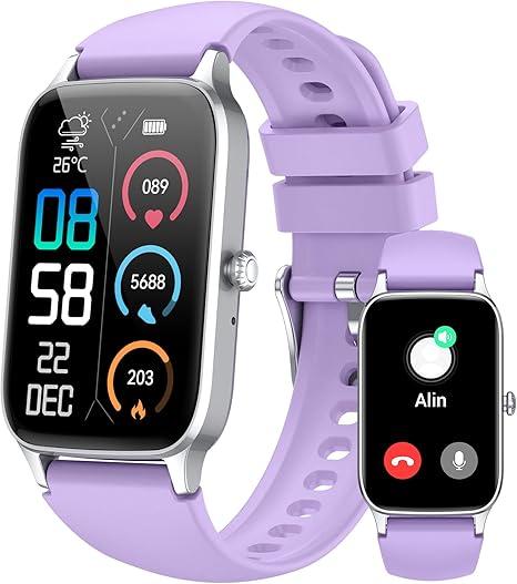 Smart Watch for Men Women, 1.57" Smartwatch(Answer/Make Call), 2025 NEW Fitness Tracker with Heart Rate/Sleep Monitor/Pedometer, IP68 Waterproof, 110 Sport Modes, Fitness Watch for Android iOS Purple