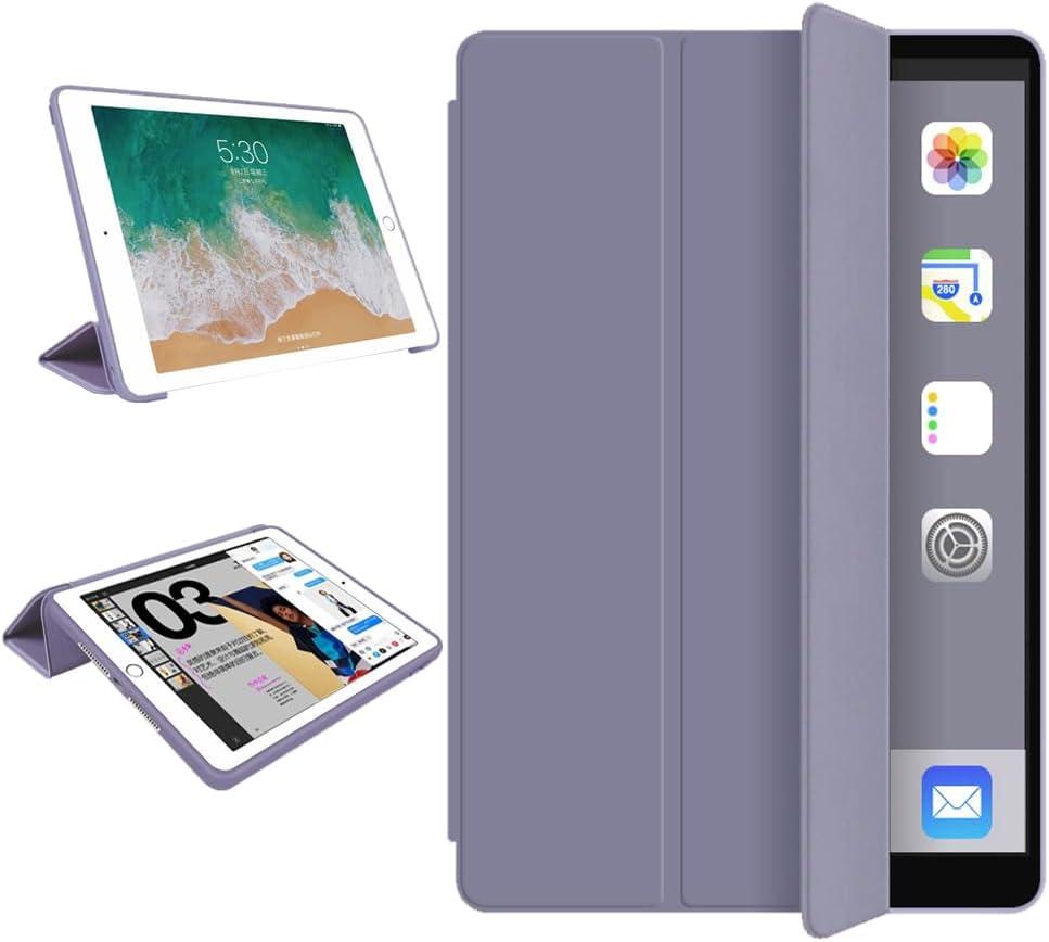 Smart Folio Case for iPad Pro 11 Inch 4th/3rd/2nd Generation (2022/2021/2020), Shockproof Soft Anti-Slip Rubber, Auto Sleep/Wake, Slim Trifold Stand Case for Kids Women Cute Cover for Girls (Purple)