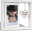 Nuowagify Mom Gifts, New Mom Gifts, Mommy Birthday Gift, Mother to Be Presents, Mother's Day Gift, Rotating Rustic Picture Frame 4x6