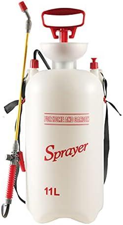 CLICIC 2.9 Gallon (11L) Lawn and Garden Portable Sprayer Pump Pressure Sprayer with Pressure Relief Valve and Adjustable Shoulder Strap for Lawns and Gardens or Cleaning Decks and Cars
