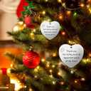 2 x Thank You Gifts Christmas Ornament 2025,Ceramic Christmas Ornament Appreciation Gifts for Teacher Women Men Boss Nurse Friend,Christmas Tree Decorations Hanging Ornament Xmas Keepsake Gift Ideas