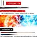 Fiberglass Pool Cue Stick 19-21 oz, 58 inch Billiard cue for Professional Adult Player