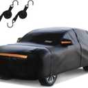 SUV Car Cover Waterproof All Weather for AutomobilesOutdoor Heavy Duty Full Exterior Covers with Zipper Door, Rain Sun Snow Dust UV Protection, Windproof Straps & Reflective Strips(Up to 189") (Black)