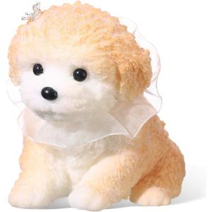 Meooeck Handmade Squishy Dog Stress Relief Large Cute Teddy Squishy Soft Dog Sensory Toys Kawaii Stress Relief for Adults(Milk Coffee Color)