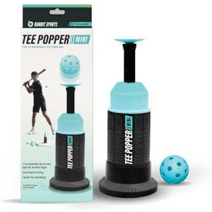 Bandit Sports Baseball Training Mini Tee Popper, Hitting Tee for Perfect Swings, Batting Machine for Practicing Hitting Without a Pitcher (1 Popper Ball Included)