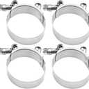 4Pcs T Bolt Hose Clamp, Adjustable Hose Clamps, Stainless Steel Turbo Intake Intercooler Hose Clamp for Tube Automotive Radiator lntercooler (1.75 inch Hose Clamp 51-57MM)