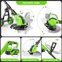 12" Stringless Weed Wacker Cordless Eater, 20000 RPM Powerful Battery Powered Trimmer Edger Lawn Tool, 21V 6000mAh Electric Wheeled Lawn Edger with Blades, Foldable& Lightweight Design Brush Cutter