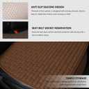 Car Seat Cover for Front Seats, Comfortable Linen Seats Cushion Pad Mat with Storage Pockets, Anti-Slip Breathable Bottom Front Seat Cover Protector for SUV Truck Van (Brown)