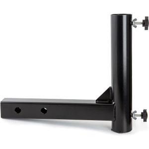 Hitch Mount Flagpole Holder - with Anti-Wobble Screws and Anti-Rust Drainage Hole, Universal for Standard 2 Inchs Hitch Receiver, Black