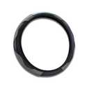 Honibaoto 15 inch Car Steering Wheel Cover, Carbon Fiber Microfiber PU Leather Elastic Steering Wheel Protector for Men Women, Anti-Slip Breathable Car Interior Accessories (Grey)