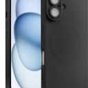 ZhyzRhsm Designed for iPhone 17 Case Silicone Compatible with Magsafe, Camera Lens Protector, Military Grade Shockproof Protective, Rectangle Magnetic Phone Case for iPhone 17 Black