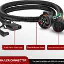 Nilight USCAR 7 Pin to 4-Pin Trailer Wiring Harness Standard 7 Way Plug for Tailgate Light Bar Adapter 41 Inches Wire for Factory Tow Package Vehicles with Uscar Socket