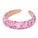 YISSION 1PC Stone Headband for Women Girls Non Slip Head Band Purple Jeweled Hairband Fashion Padded Headbands for Women Hair Accessories for Women Girls