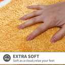 Scalloped Orange Bathroom Rugs Mat,Non Slip Absorbent Quick Dry Bath Mats for Shower Room,Plush Microfiber Bath Rug for Bathroom Floor Washable Carpet for Shower Tub Sink Bedroom,20"x32"