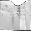 Car Sunshade, Universal Reflective Silver Aluminum Foil Auto Windscreen Sun Shade Heat Reflective Visor Front Window Visor Dashboard Cover 51 X 30