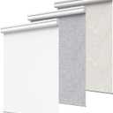GENIMO 100% Blackout Roller Window Shades, Window Blinds Cordless with Thermal Insulated, UV Protection Fabric, Mini French Door Blinds for Home, Office, Bedroom, Easy to Install, White, 45" W X 72" H