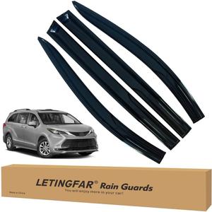 Window Visors Rain Guards for Toyota Sienna 2021 2022 2023 2024 Accessories, Wind Deflectors Vent Shades for Toyota Sienna