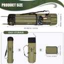 Fishing Rod Bag Fishing Rod Case, Durable Folding Oxford Fabric Portable Large Capacity Waterproof, Fishing Gear for Men