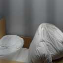 Serta Goose Feather Down Fiber Cotton Comforter Queen Size - 100% Cotton Duvet Insert - Hotel Luxury Hypoallergenic Bedding Comforter All Season Medium Warmth 90 x 90 Inch White