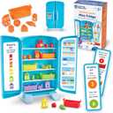 Learning Resources Sorting Snacks Mini Fridge - Play Food, Toddler Kitchen, Montessori, Color Sorting Sensory, Gifts for Boys and Girls, Preschool Games, Fine Motor Skills, Counting, Kindergarten