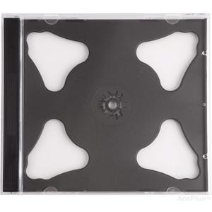 Double 2-Disc Black CD Jewel Cases in 10.4mm Standard Thickness Assembled (10-Pack)